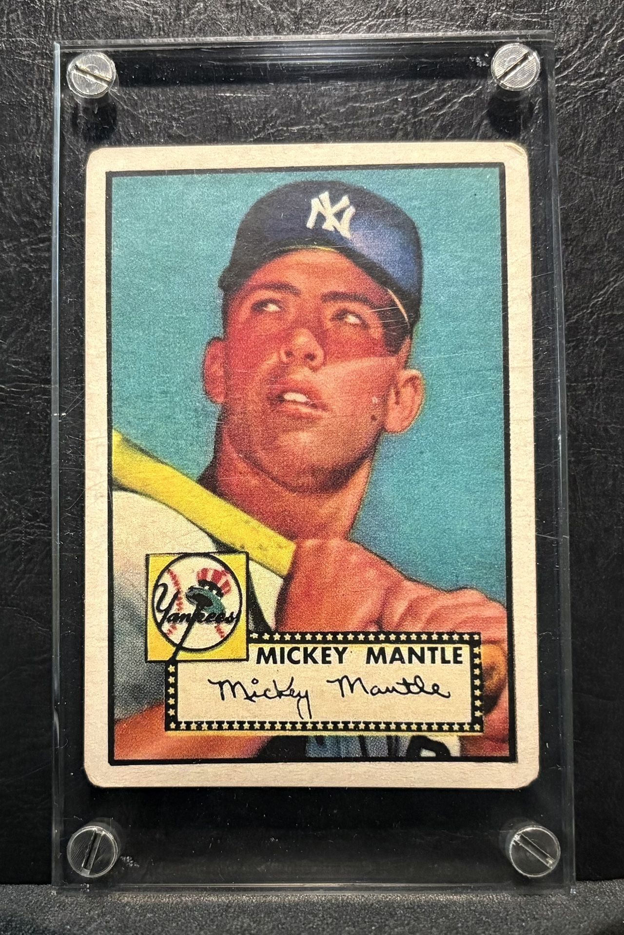 Mickey Mantle Topps Aged Reprint