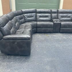 Sofa/Couch Sectional - Recliners - Gray - Microfiber - Delivery Available 🚛