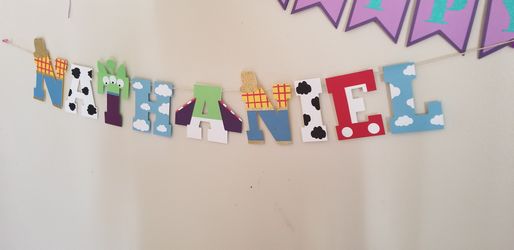 Toy story letters- birthday party decorations