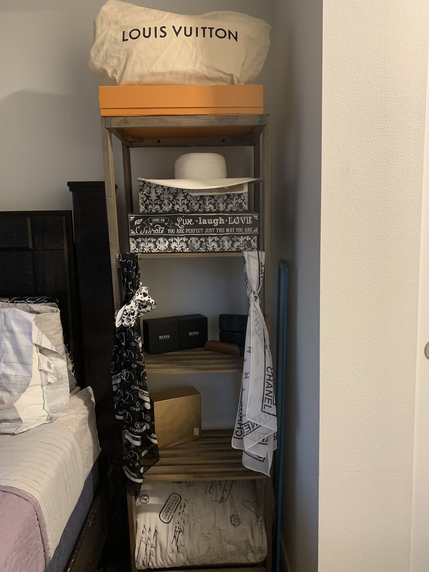 Tall shelve with matching organizer/book shelves