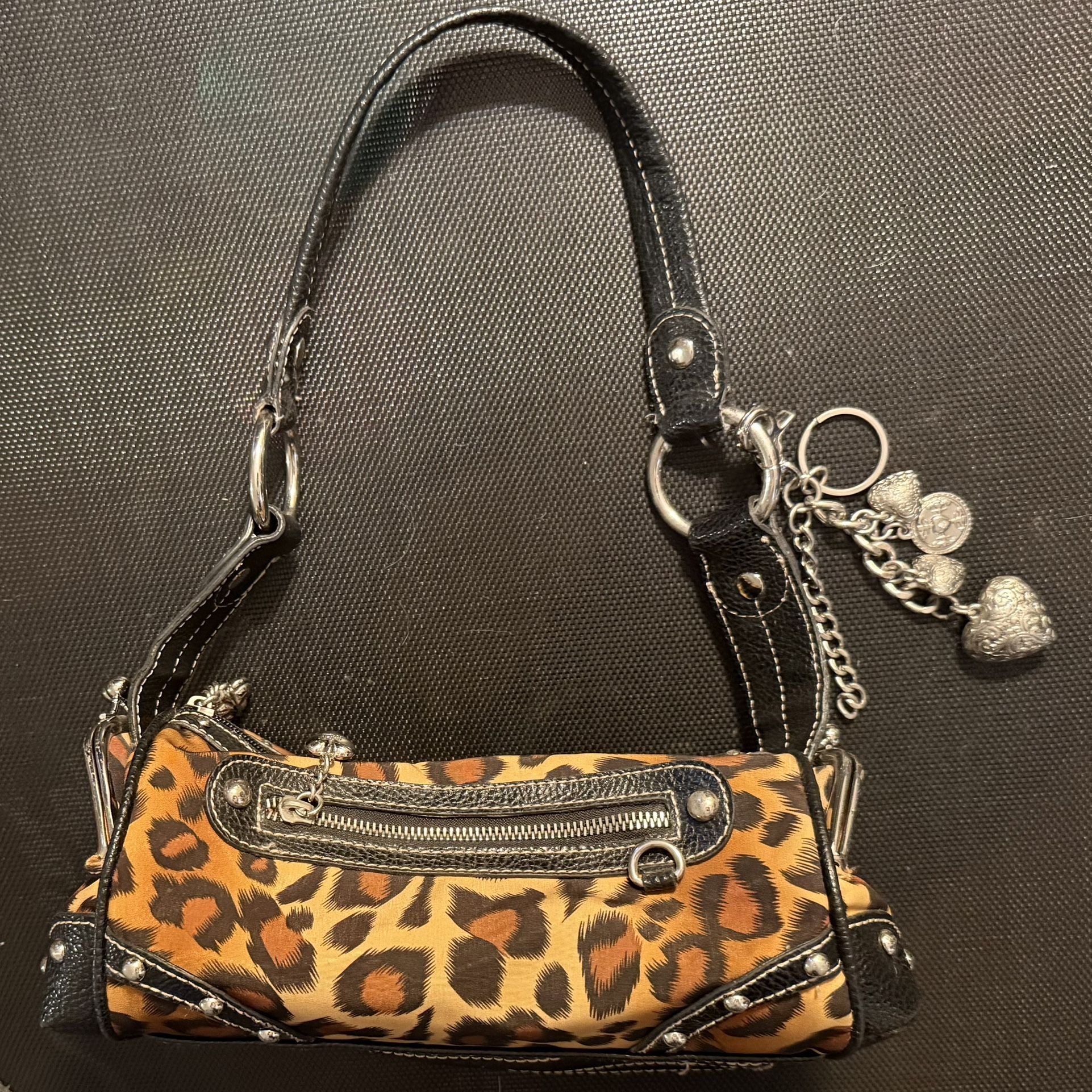 Kathy Van Zeeland Leopard Print Handbag