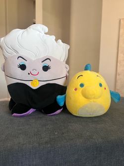 Squishmallows Disney Little Mermaid Ursula and Flounder Set