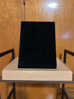 Black felt ring display