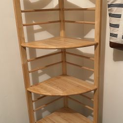 Wooden Corner Shelving Unit