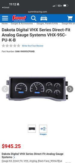 Dakota Digital VHX Series Direct-Fit Analog Gauge Systems