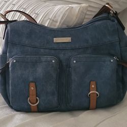Rosetti Faux Leather Denim Blue Bag