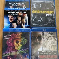 Blu Ray Movies Brand New In Factory Sealed Shrink Wrap Never Opened $23.45 for all five