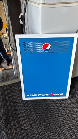 Solid metal Pepsi sign
