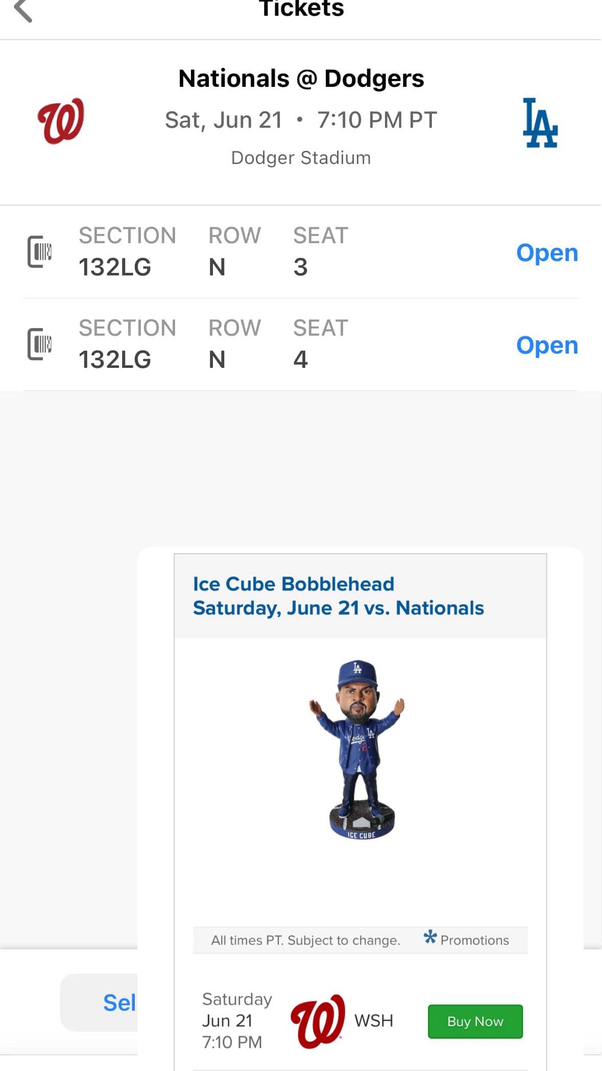 Dodgers Ice Cube Bobble Head Night