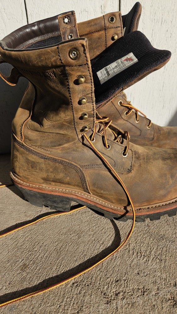 Logging Boots Red Wings Steel Toe Heavy