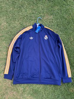 NWT Adidas Real Madrid FC Originals Track Top Jacket Blue Size Men’s 2XL KE3846