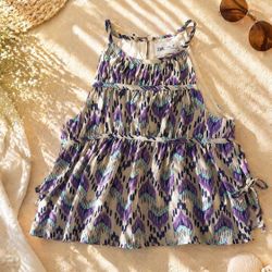 ZARA Girls Ikat Print Sleeveless Top Size 8 
