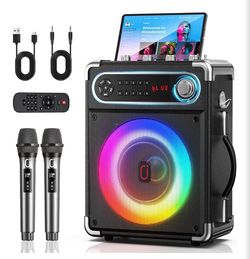 200W Karaoke Machine For Adults, Premium Wood Cabinet, 6.5" Woofer,Party
Premium Gift, Rich Sound with Smart Bass & Treble Control, TV Connection for 