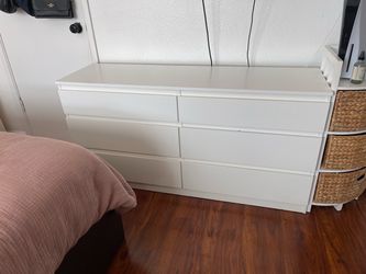 IKEA Malm 6-Drawer White Dresser