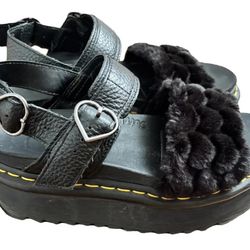 Leather Sandal Dr Martens Black 