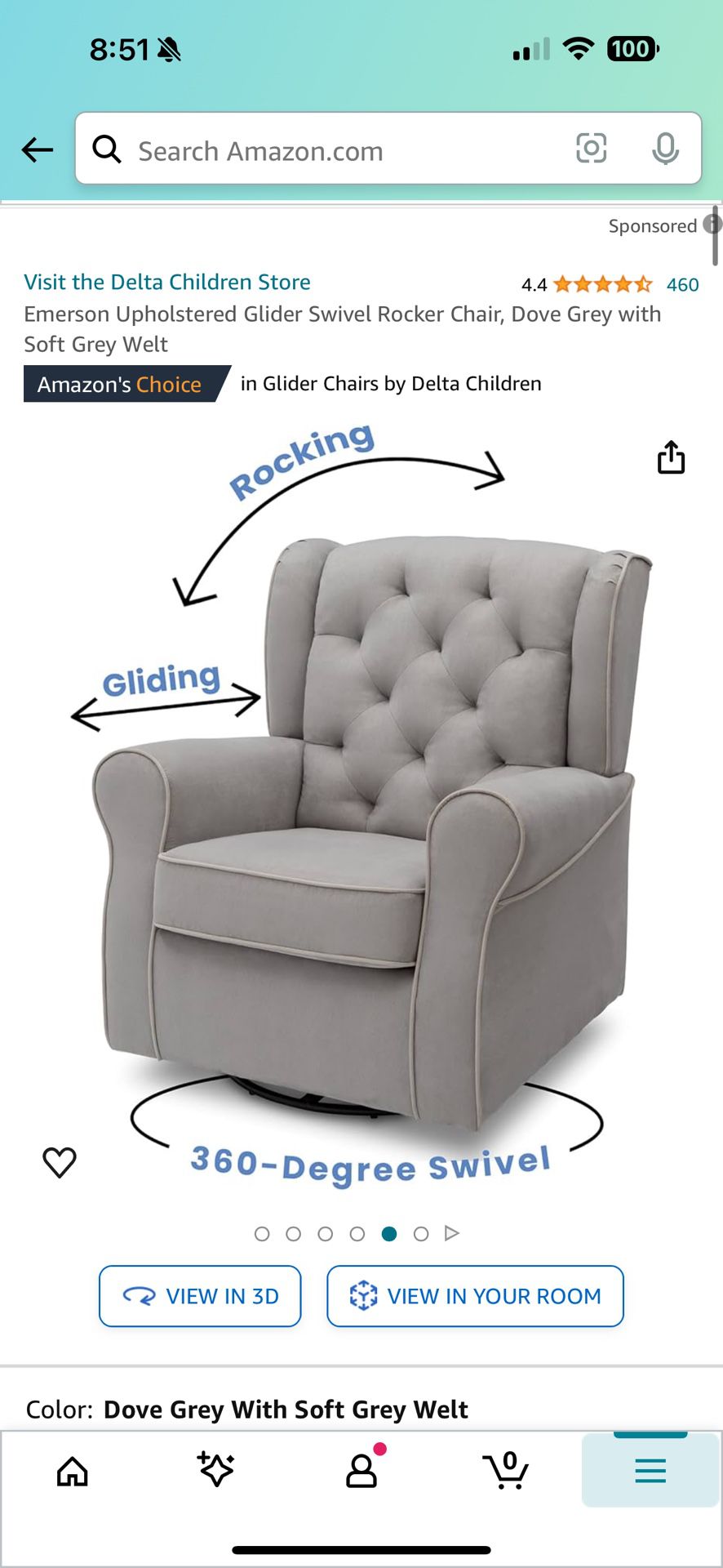 Delta Glider Swivel Rocker Chair