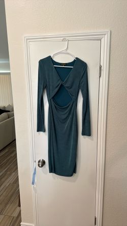 Turquoise midi dress