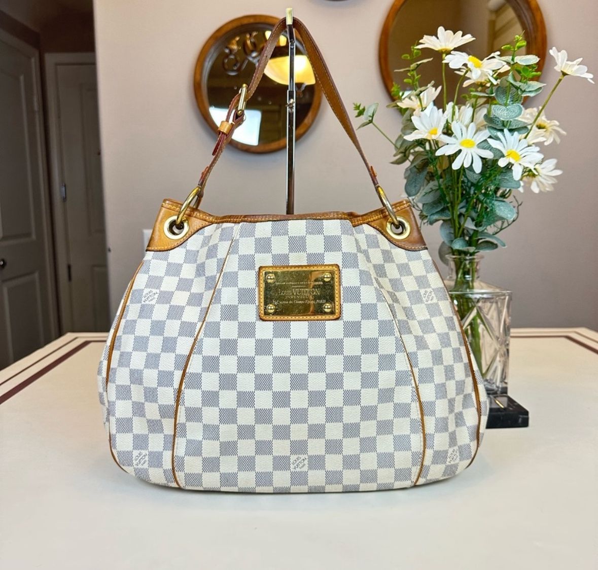 Authentic Louis Vuitton Damier Azur Galleria Tote Bag