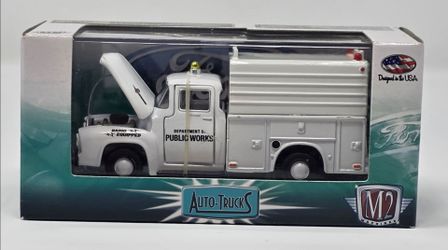M2 Machines R24 1956 Ford F-100 Work Truck Public Works 1:64 Scale Diecast