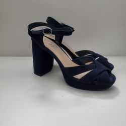 Women Blue Sandal Heels Sz 7