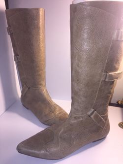 Carmen Steffens leather snake skin boots size 6.5-7