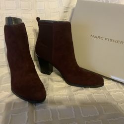 Marc Fisher Dark Red Suede Shoes, Size 8.5 Never Worn, Brand New!