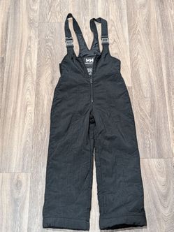 Helly Hansen Kids Youth Snow Ski Bib Overalls Pants Black Size 8 Insulated