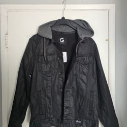 Men's Guess Coated Denim Flex Jacket XL 