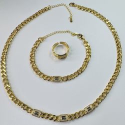 Gold Laminated 14k  Necklace Set