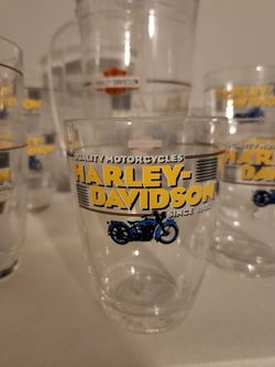 NEW!Harley Davidson Drink Set Pitcher and 8 glasses  acrylic
