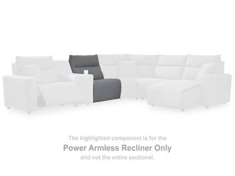 Modmax II Salt and Pepper Power Armless Recliner   6590631