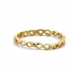 Woman’s Ladies 14k Yellow Gold Eternity Symbol Eternity Stackable Ring Size 7.5 GP3130703
