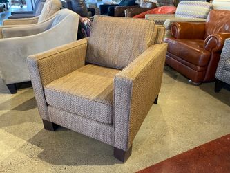 Light Brown Tweed Boxy Armchair