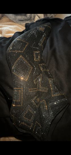 Sparkling boots high heels open box size 6