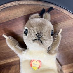 Vintage Steiff Hopsi 9 Inch Squirrel Hand Puppet