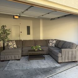 Large Gray Sectional Couch