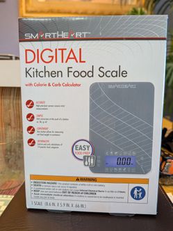 SmartHeart Digital Kitchen Food Scale with Calorie & Carb Calculator - New In Box