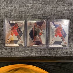 Zion Williamson Mosaic Base 3 Card Lot