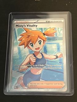 Misty's Vitality 111/084 Pokemon TCG Me05: Pitch Black Full Art Holo