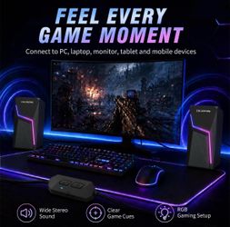 🆕🆕🆕 USB Powered RGB Stereo Computer Speakers