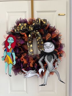 Disney Nightmare before Christmas, Jack Skellington Halloween Wreath 25"