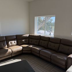 Brown Leather Couch - Great Condition - $1,000 Or OBO