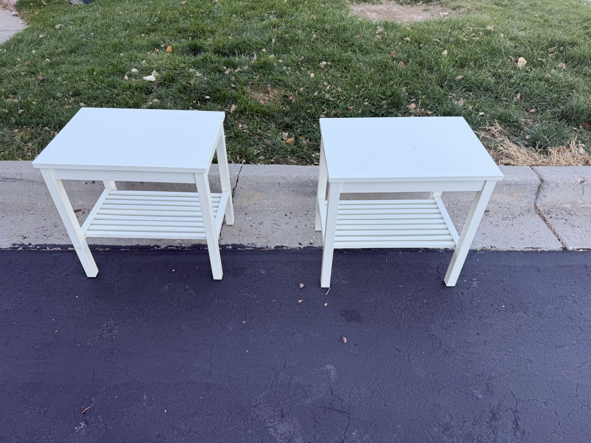 IKEA White End Tables Nightstands 