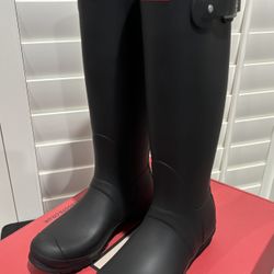 NEW Hunter Original Waterproof Black Tall Rain Boots (Women’s Size 6) - $75