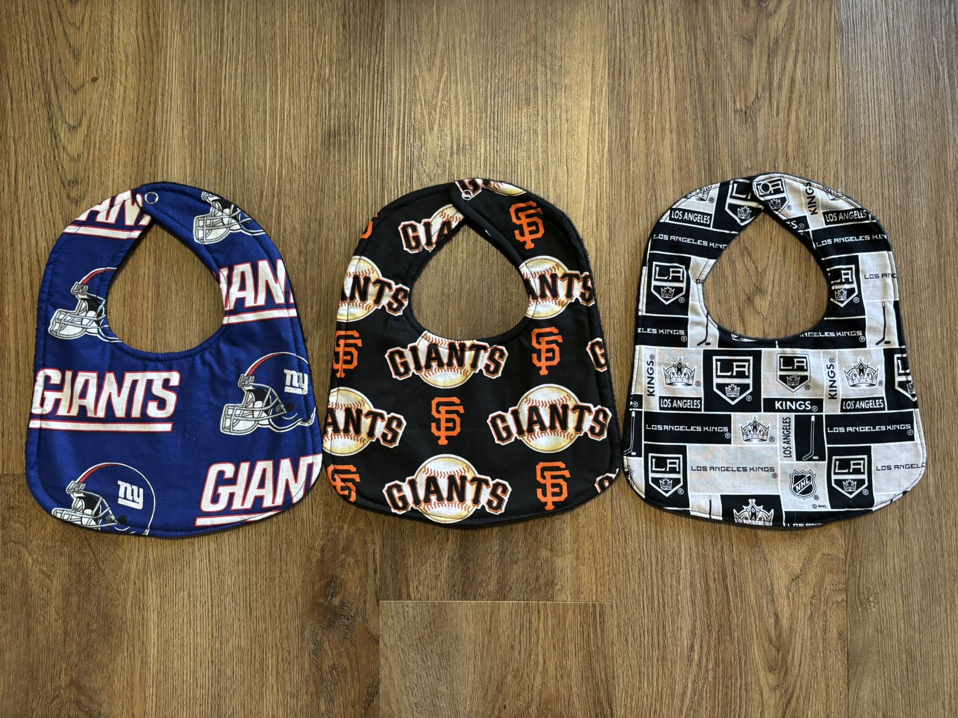 NY Giants, SF Giants, or Kings Baby Bib