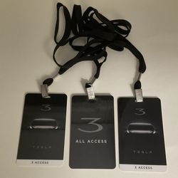 Tesla Model 3 Delivery Event Lanyard Access Pass Badges - ***EXTREMELY RARE***