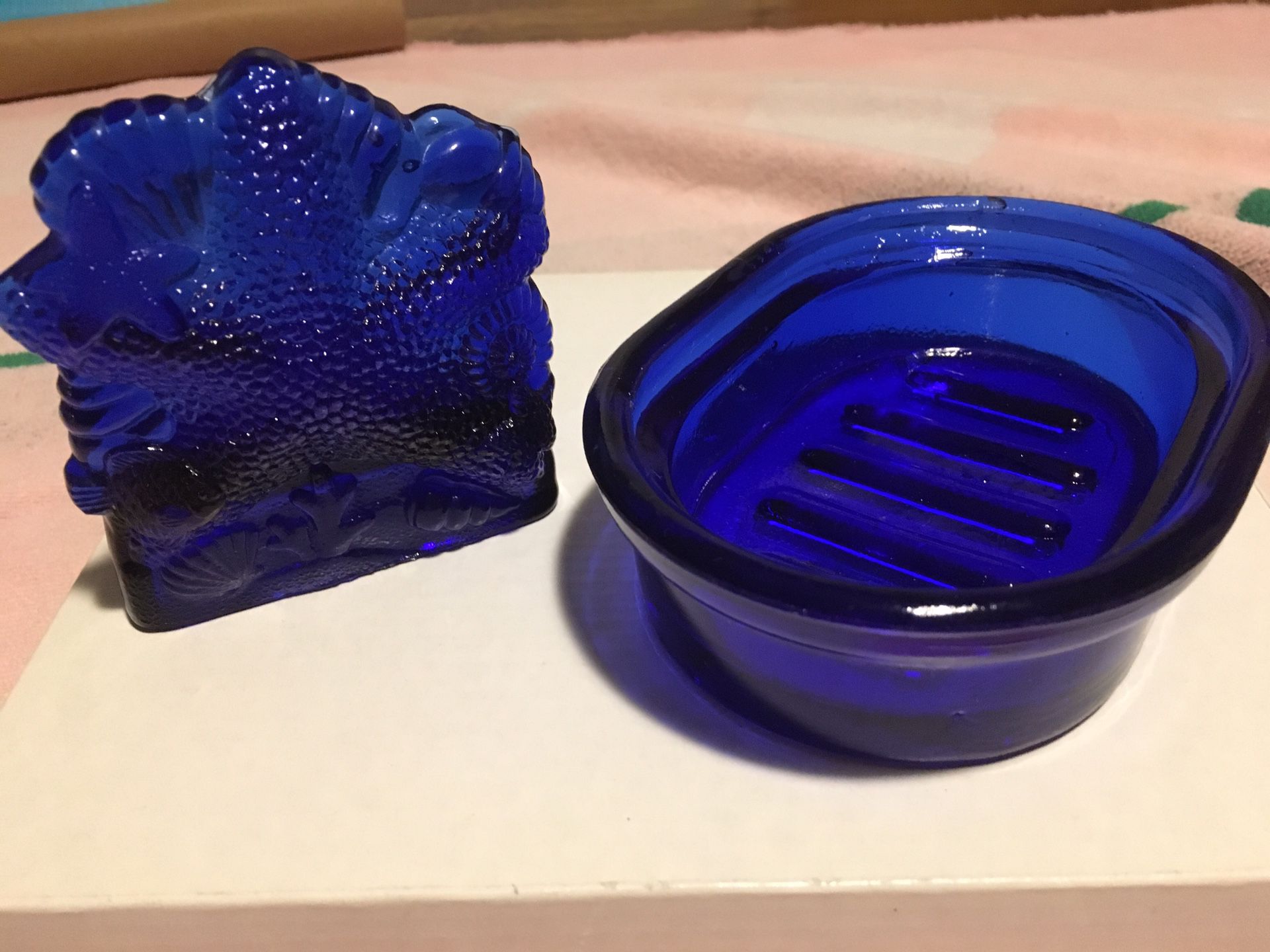 Glass Soap Dish & Candle Holder