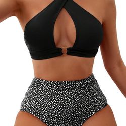 Soly Hux 2 Piece Swimsuit Polkadot Bikini - Size: Large