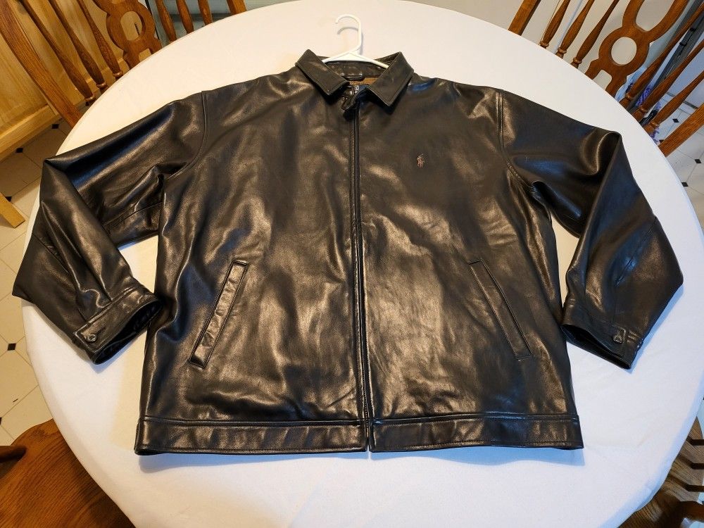 Ralph Lauren Leather and Lettermans Jacket and a Kenneth Cole Leather Jacket.