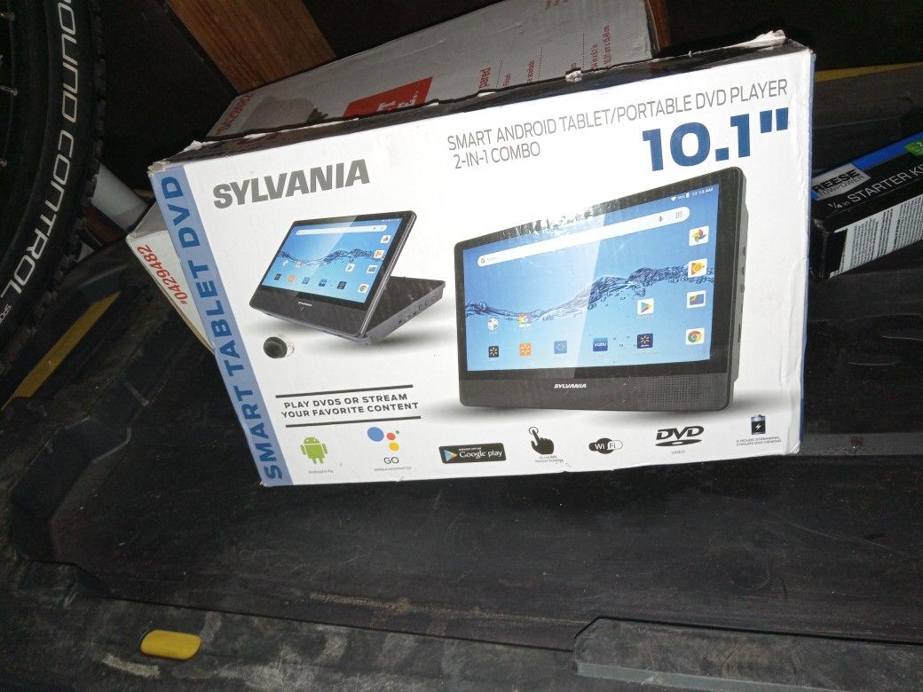 Sylvania Smart Android Tablet/Portable Dvd Plays 2 In 1 Combol
